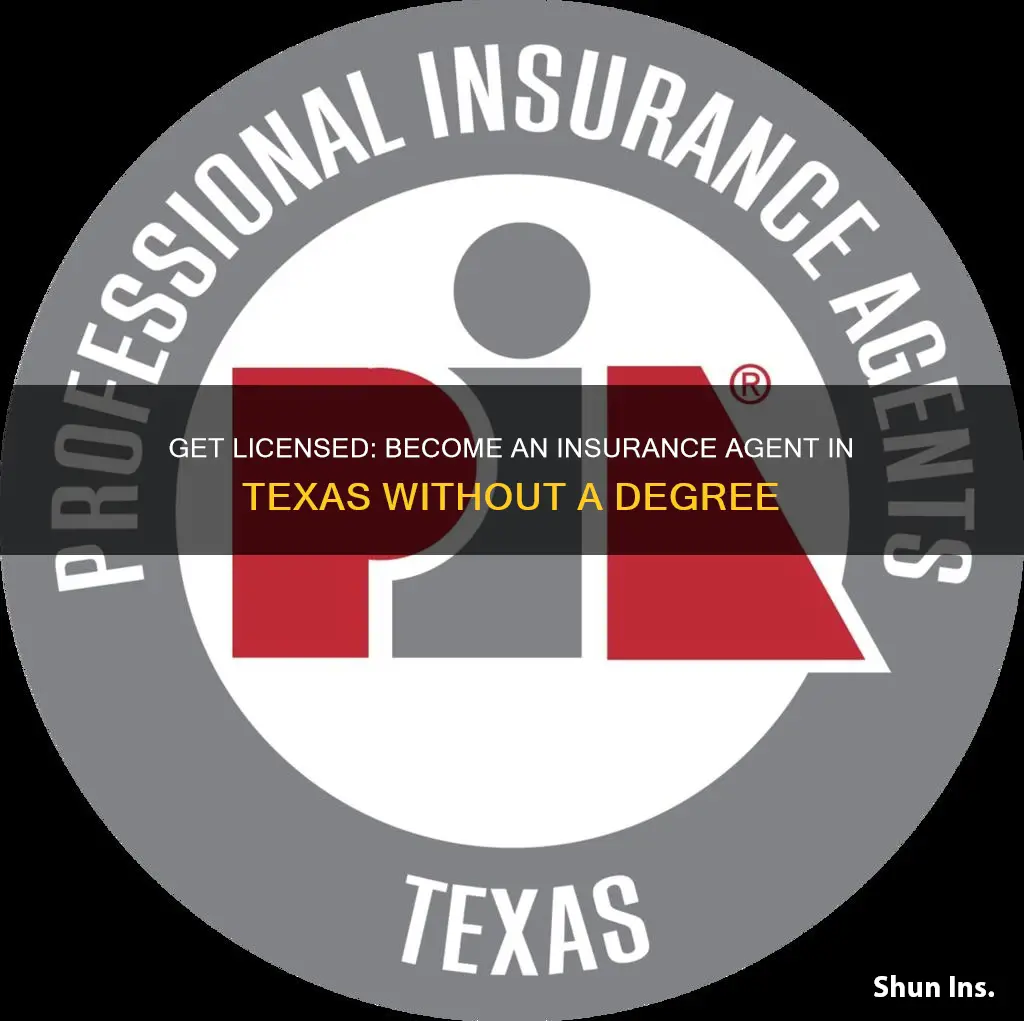 how to become an insurance agent in Texas no degree
