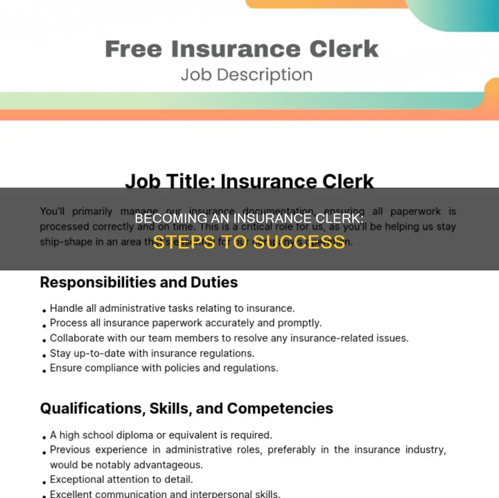 how to become an insurance clerk