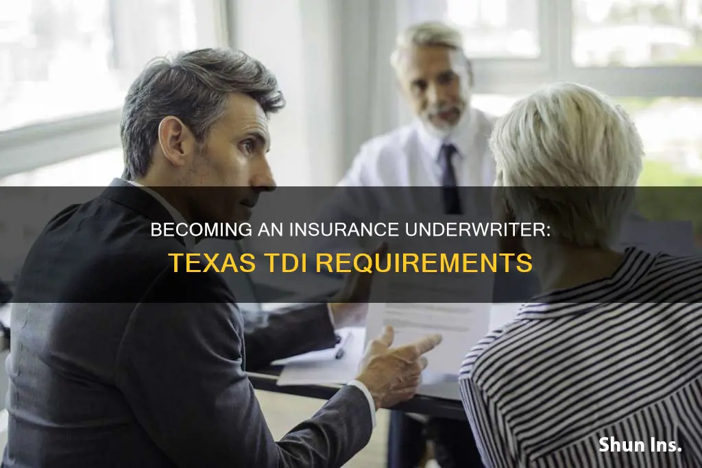 how to become an insurance underwriter in Texas tdi