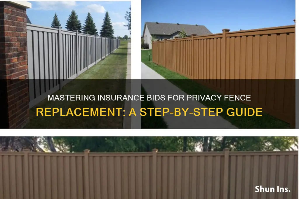 how to bid a insurance job replacing privacy fence