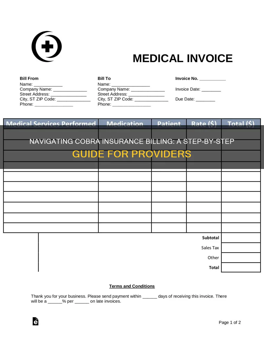 how to bill cobra insurance