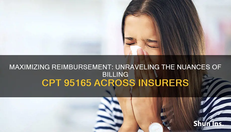 how to bill cpt 95165 per insurance