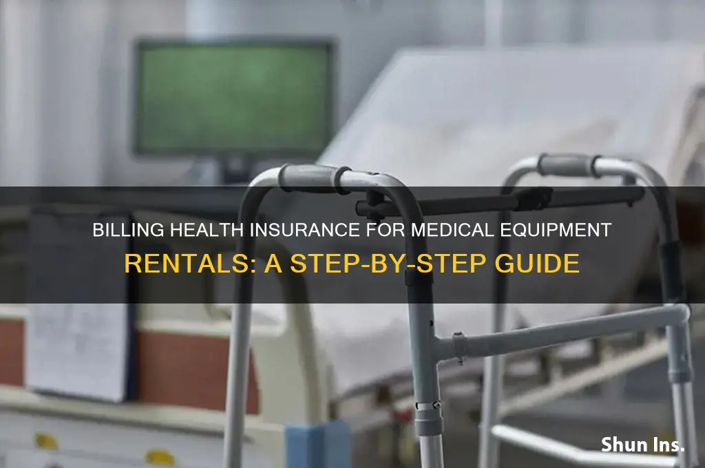 how to bill health insurance for a rental