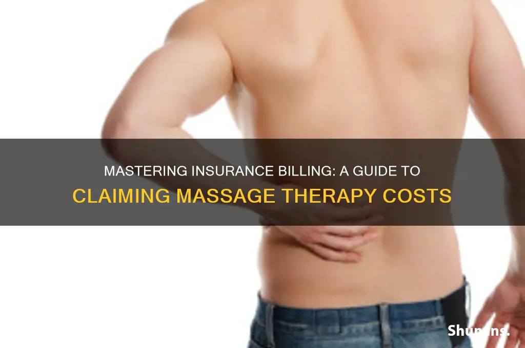 how to bill health insurance for massage