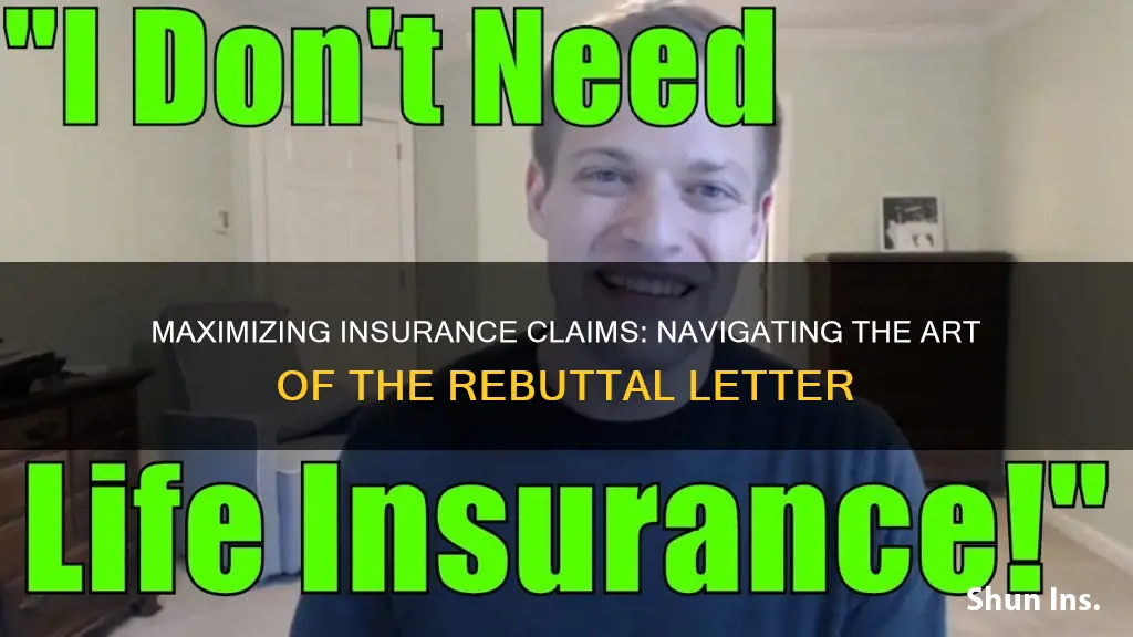 how to bill insurance for a rebuttal letter