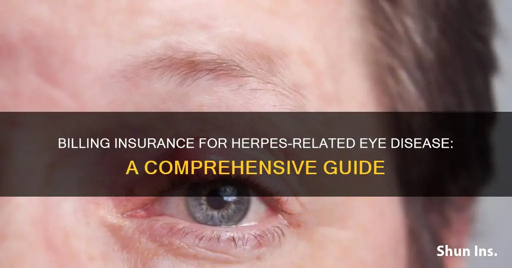 how to bill insurance for herpatic eye disease