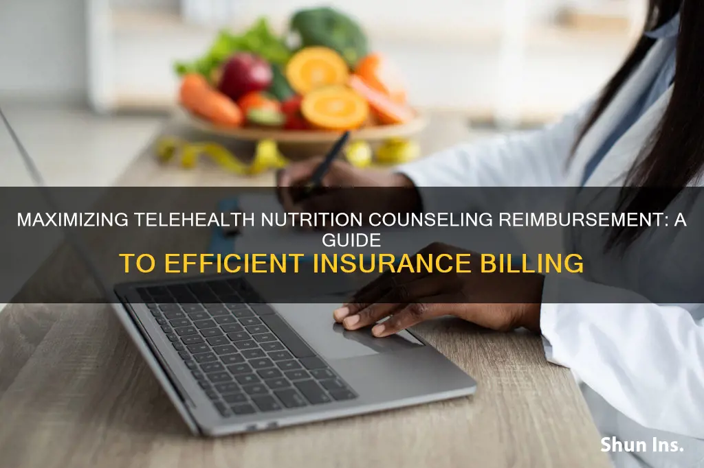 how to bill insurance for telehealth nutrition counseling