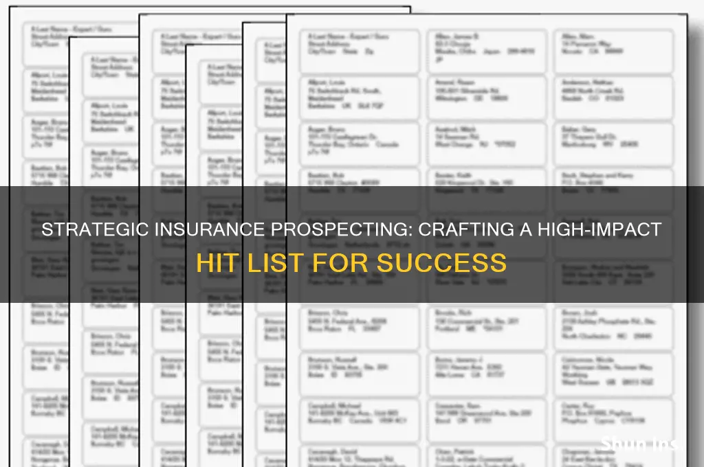 how to build a hit list for insurance