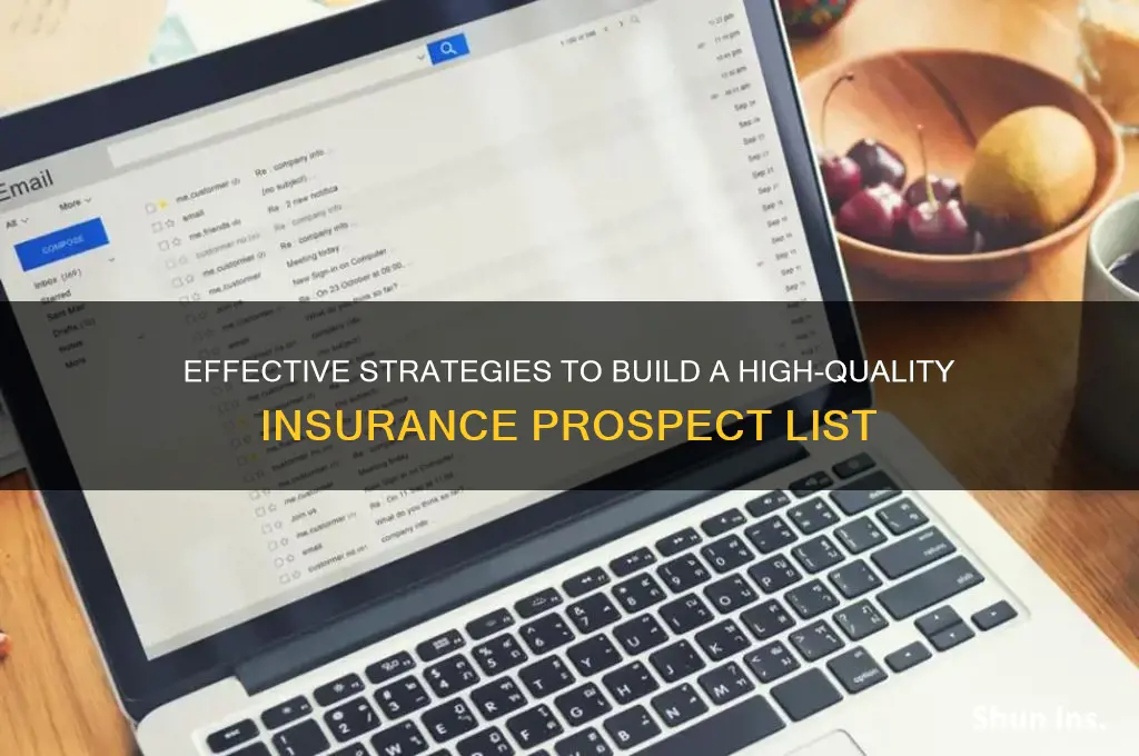 how to build a prospect list insurance