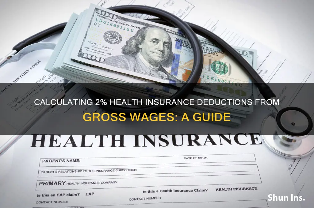 how to calculate 2 of health insurance for gross wages
