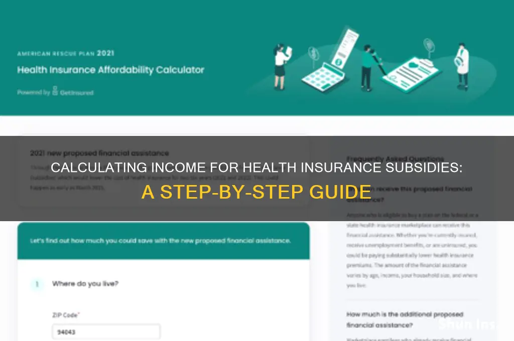how to calculate income for health insurance subsidy