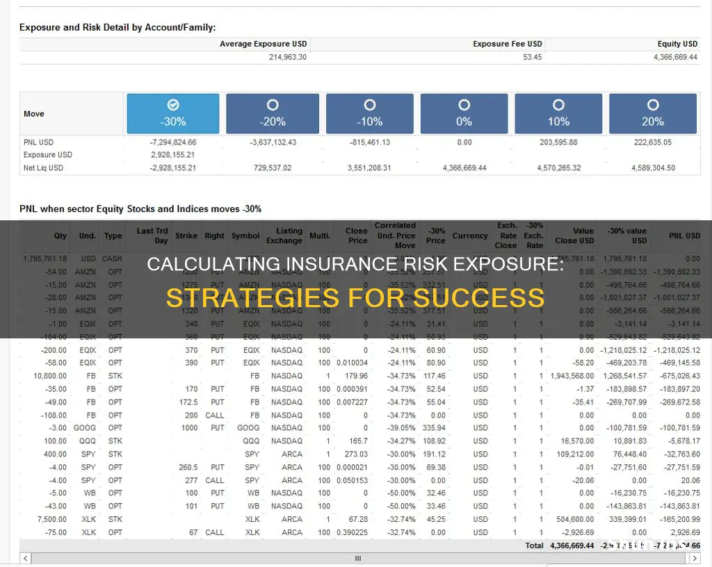 how to calculate insurance risk exposure