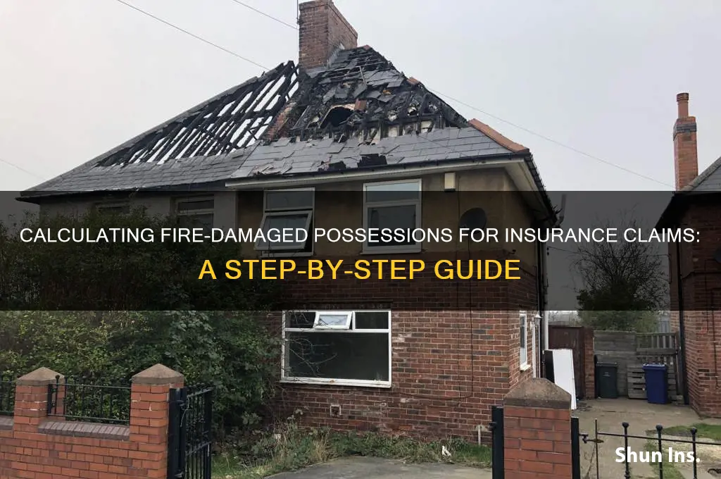 how to calculate possessions lost in a fire for insurance