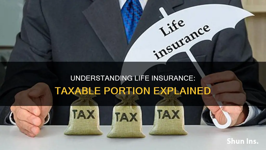 how to caluclate taxable portion of life insurance course heor