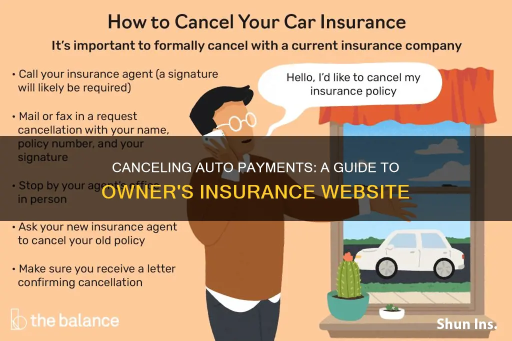 how to cancel a payment on auto owner