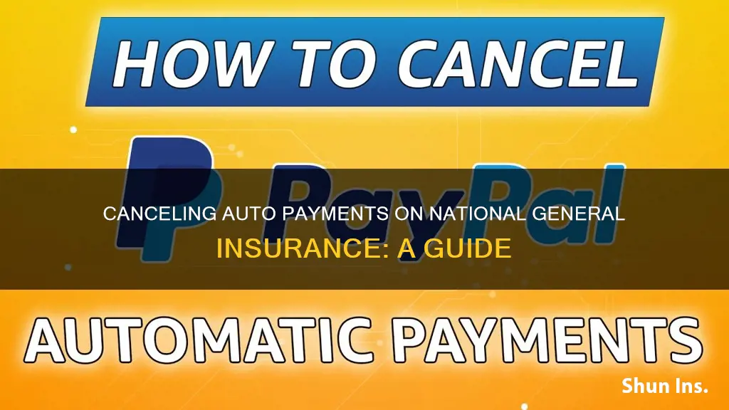 how to cancel auto payment on national general insurance