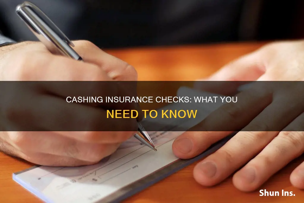 how to cash a insurance check if your the payrr