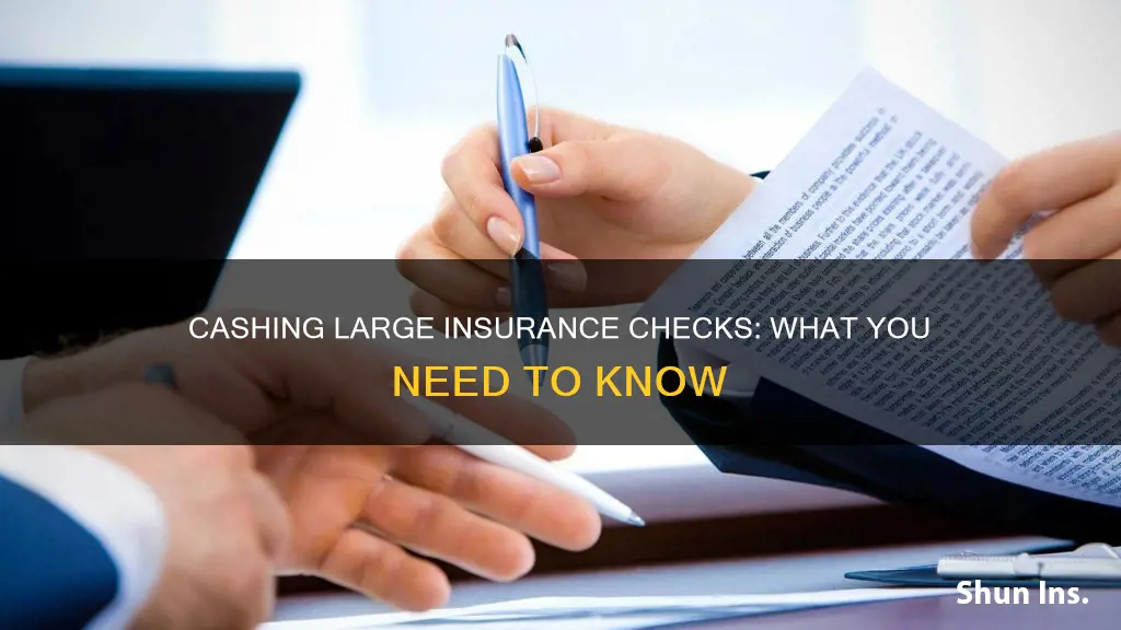 how to cash a large insurance check