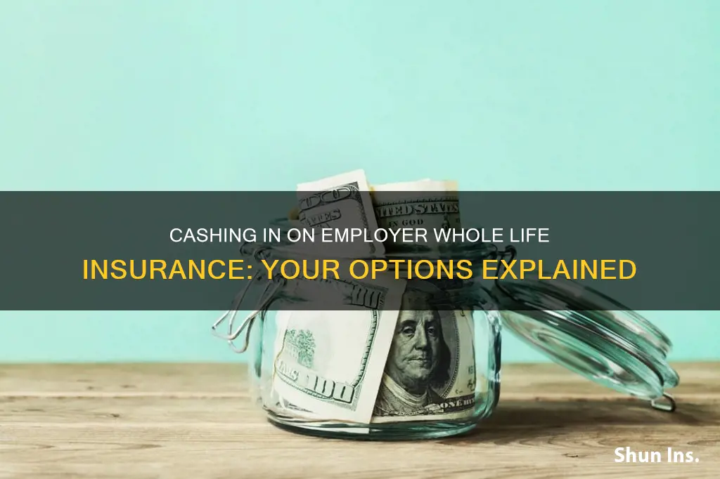 how to cash in employer whole life insurance