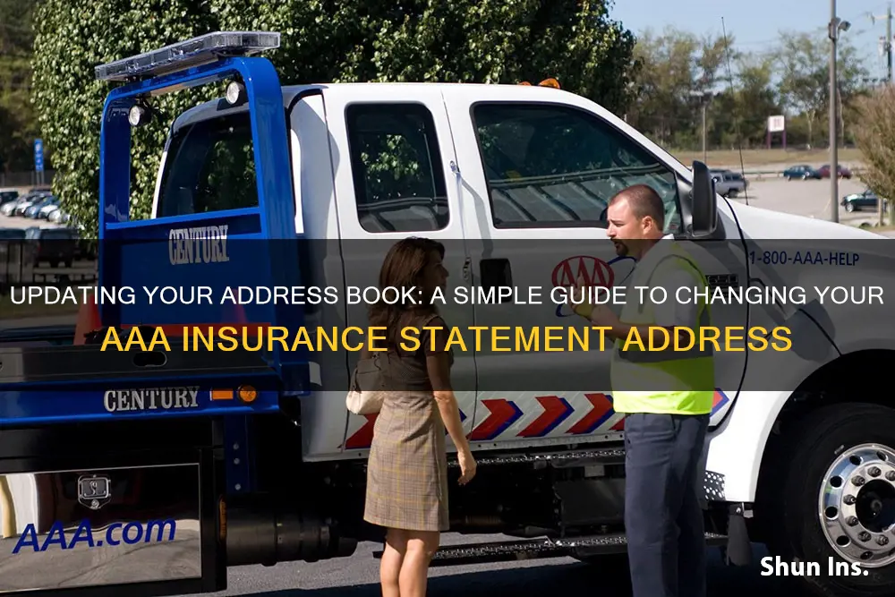 how to change aaa insurance statement address