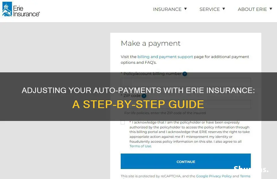 how to change an automatic payment through erie insurance