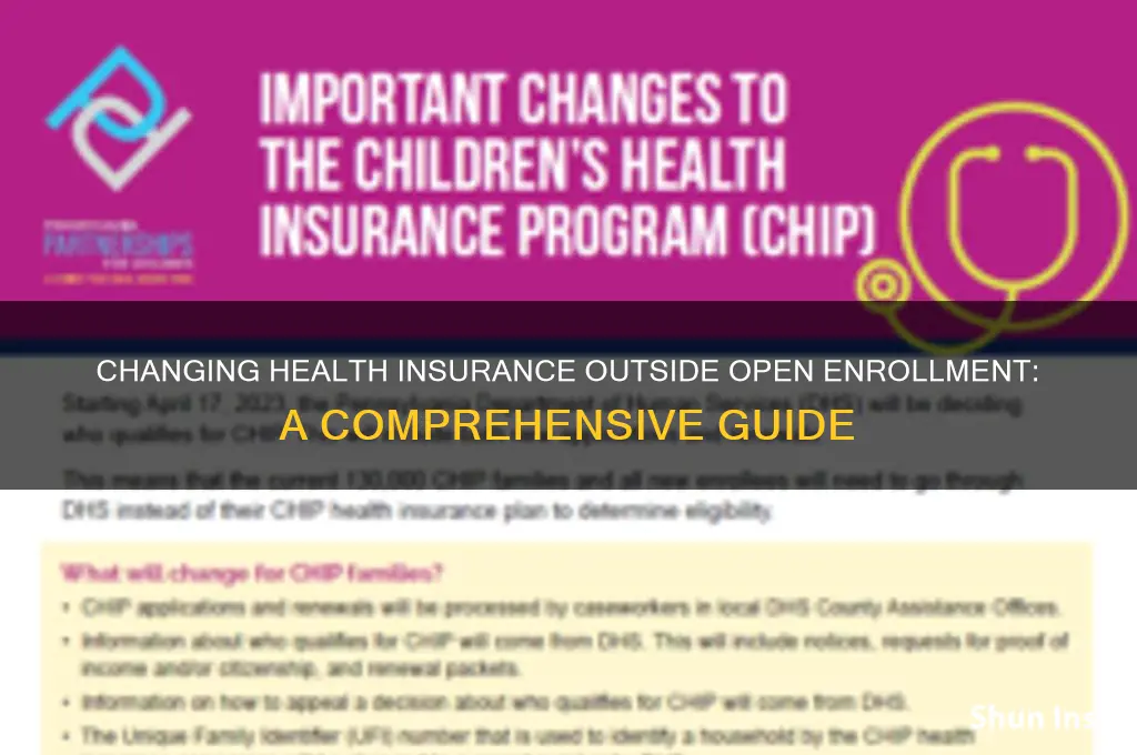 how to change health insurance outside of open enrollment