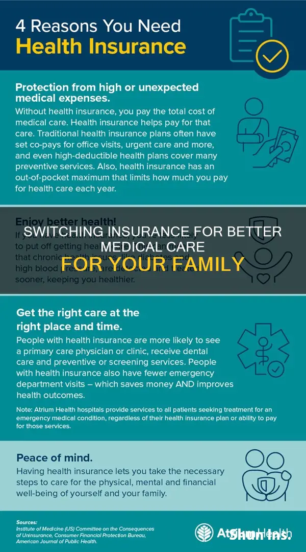 how to change insurance medical healthy families