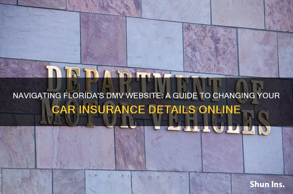 how to change insurance on dmv website florida