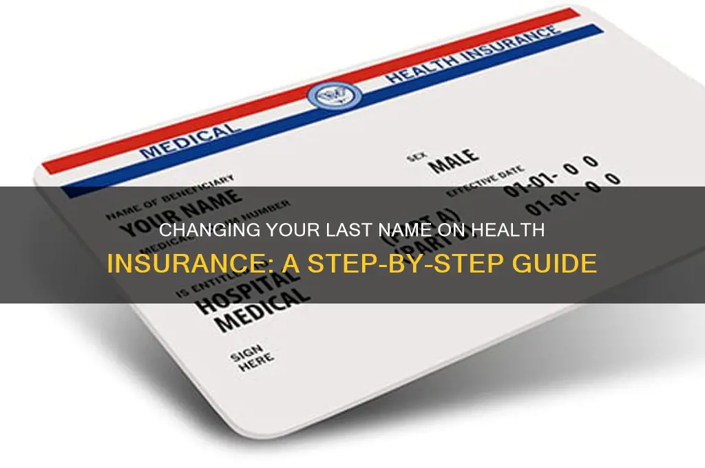 how to change last name on health insurance
