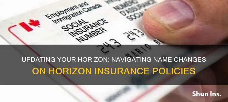 how to change my name on horizon insurance