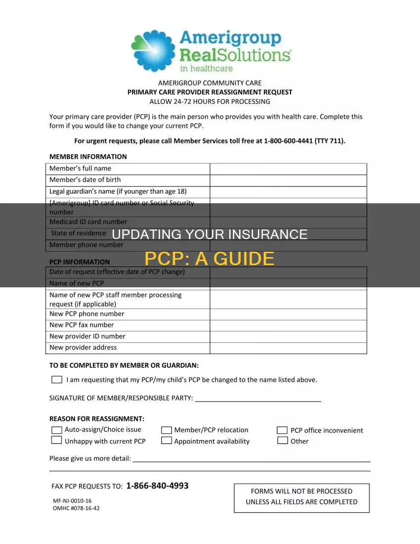 how to change pcp on insurance