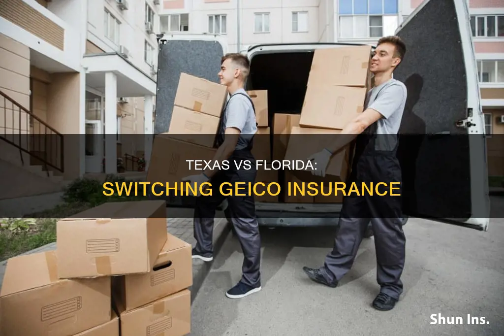 how to change your florida gieco insurance to texas