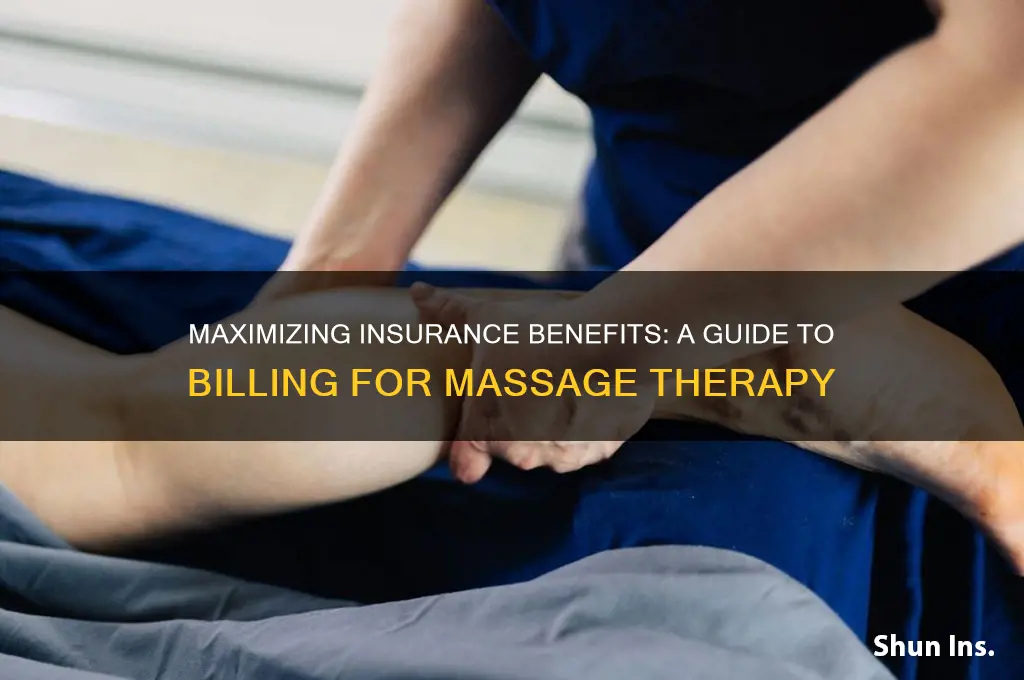 how to charge insurance for massage