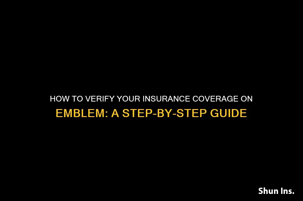 how to cheack insurance on emblum