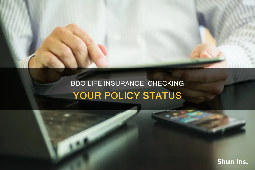 how to check bdo life insurance