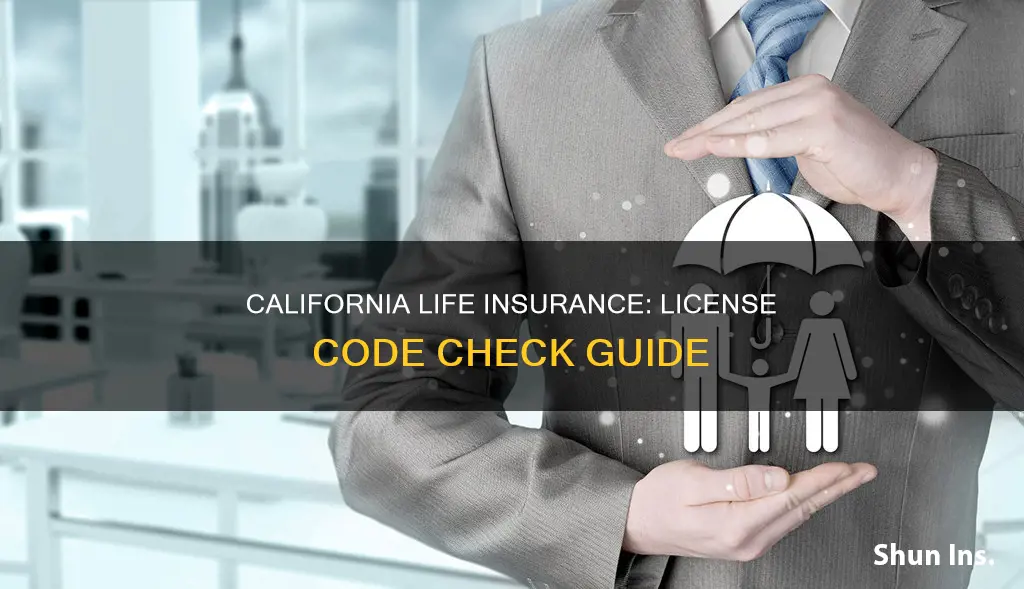 how to check california life insurance license code