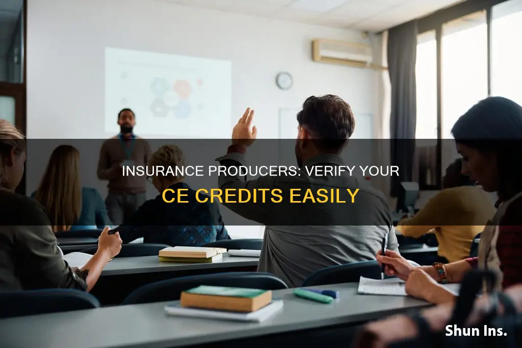 how to check continuing education credits for insurance produceers