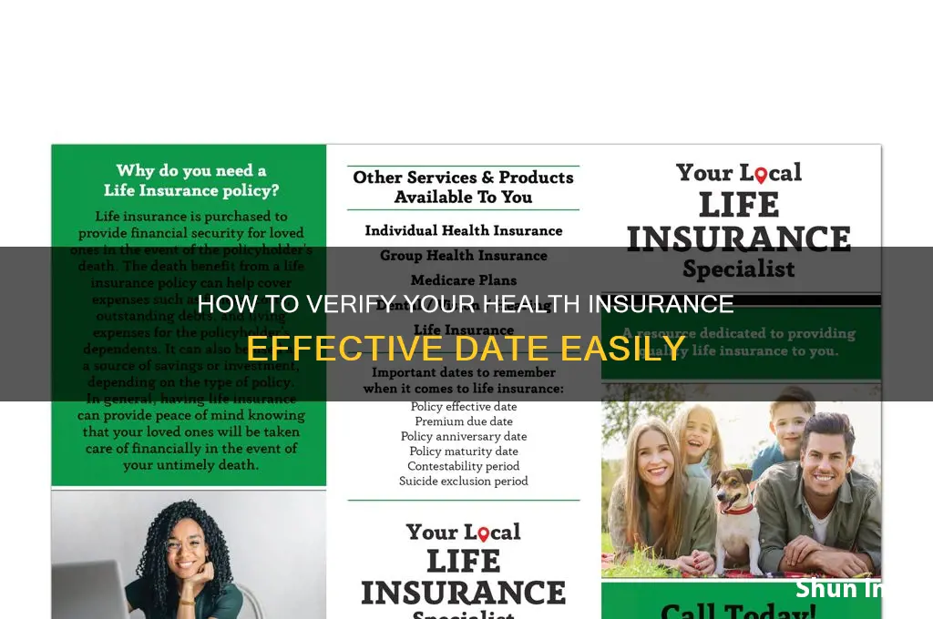 how to check effective date for health insurance