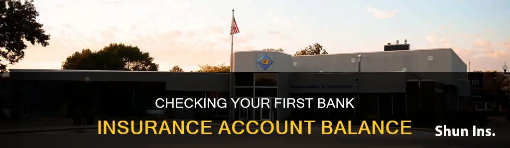 how to check first bank insurance account balance