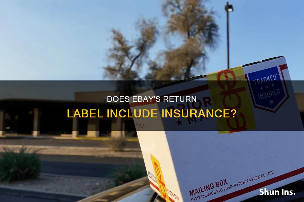 how to check if ebay provided return label has insurance