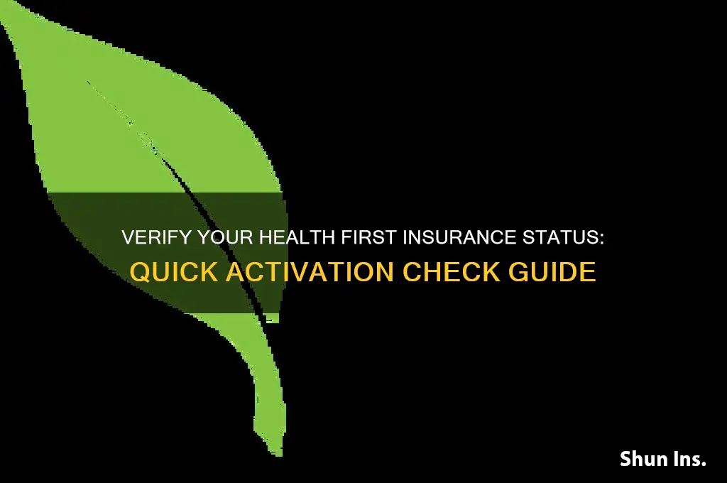 how to check if health first insurance is active