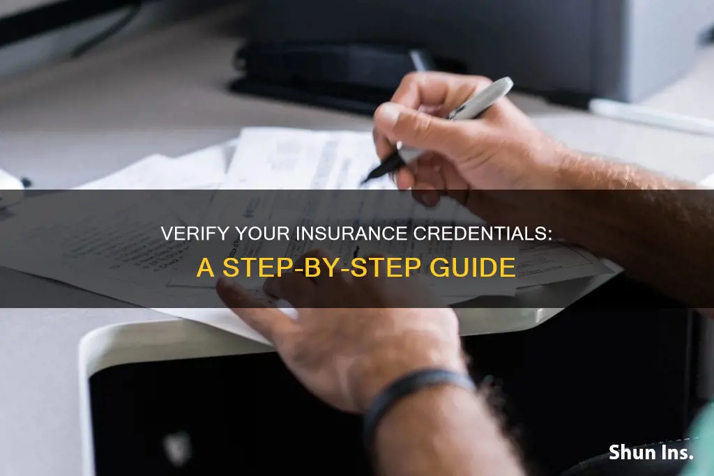 how to check if I am creditialed with insurance