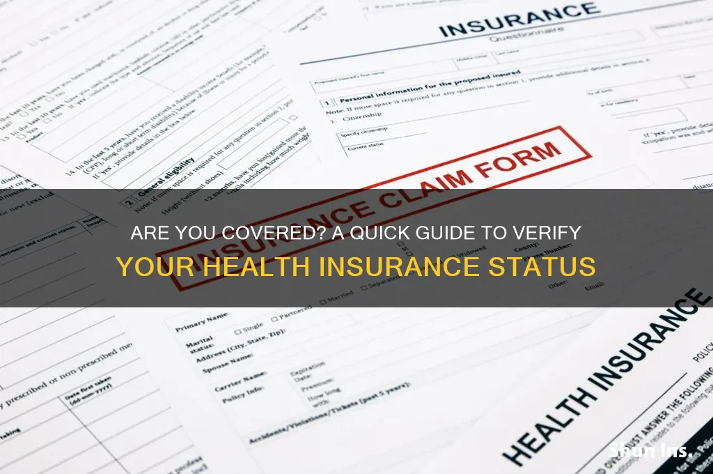 how to check if i am health insured