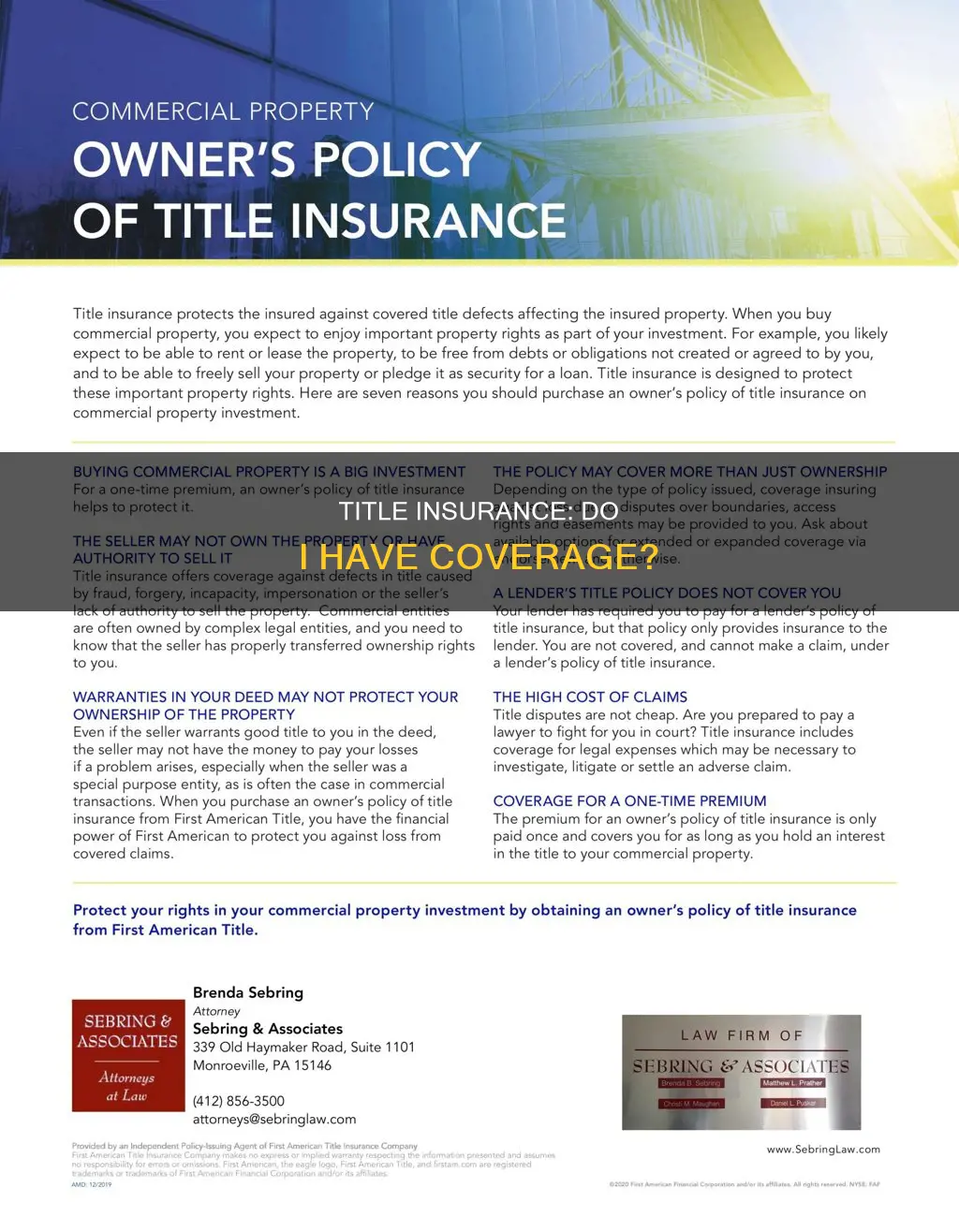 how to check if I have title insurance