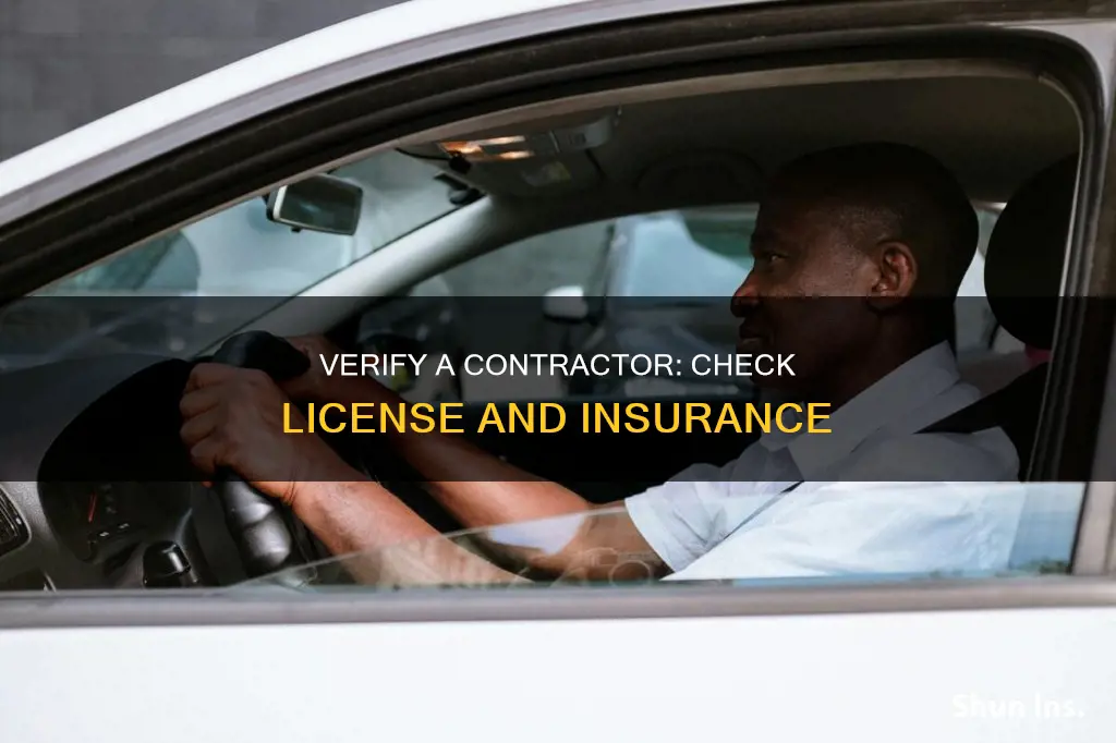 how to check if someone is liscensed and insured