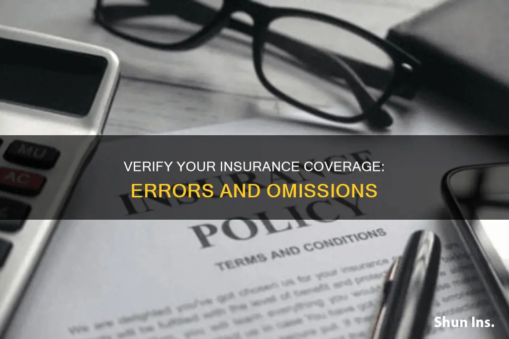 how to check if you have errors and ommission insurance