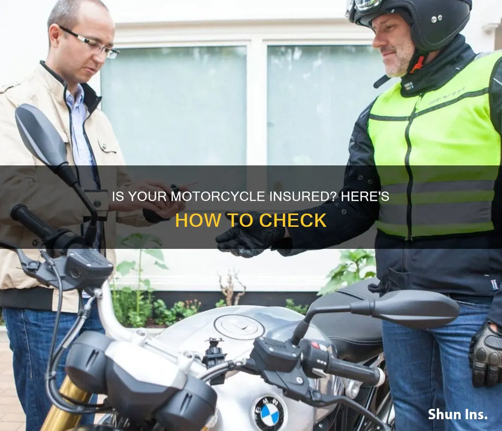 how to check if your motorcycle is insured