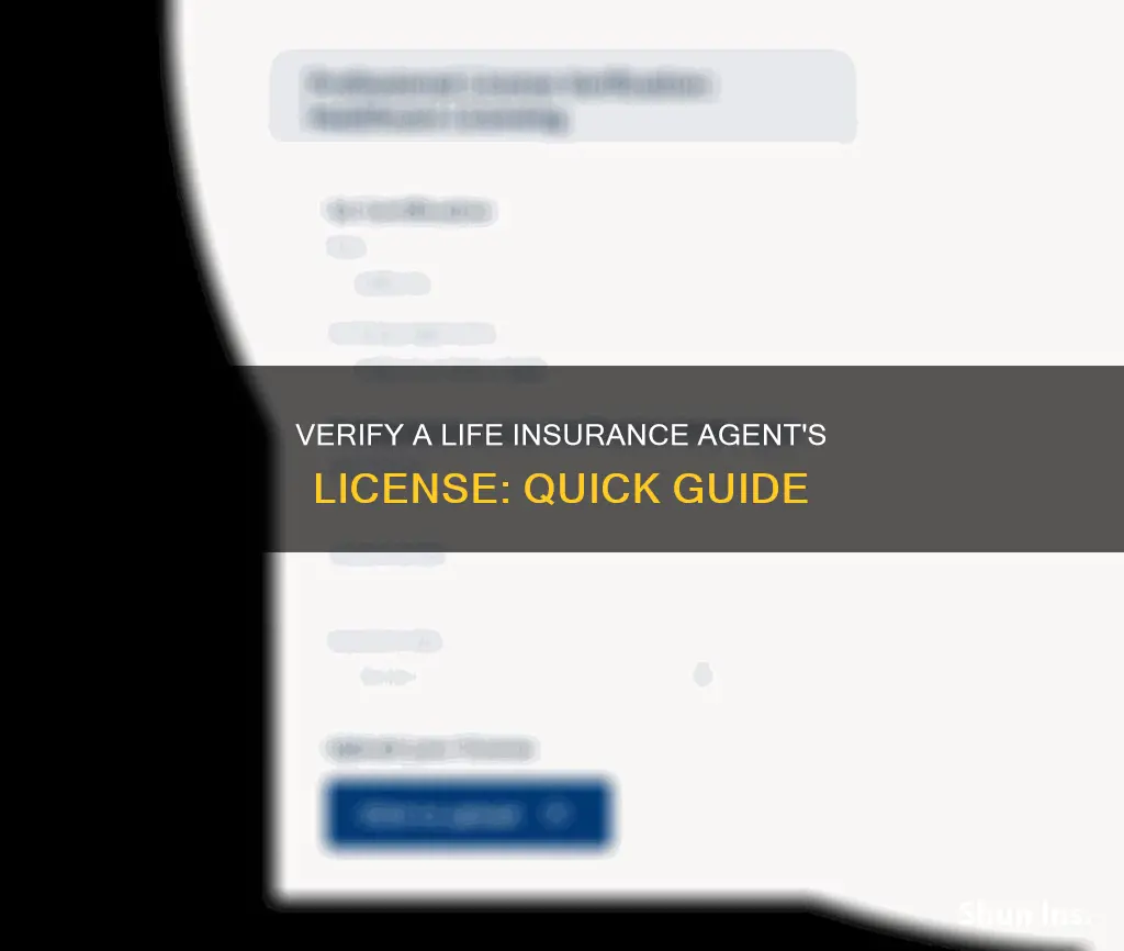 how to check life insurance agent license
