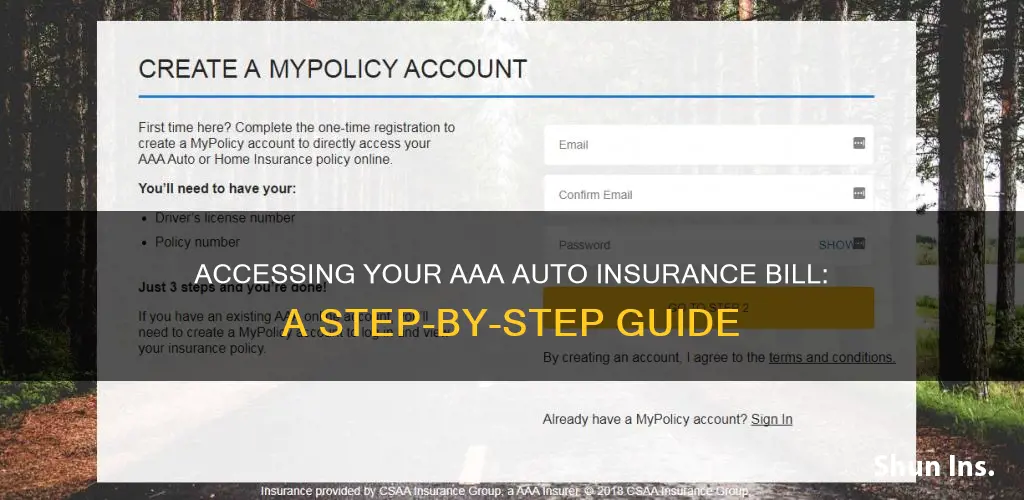 how to check my aaa auto insurance bill