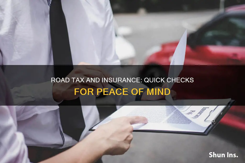 how to check road tax and insurance
